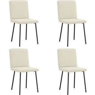 Spisebordsstole Velour - 4 / Creme