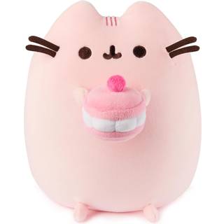 Gund Pusheen Cherry Macaron Squisheen Plush Squishy Toy Collectible Dessert Food Toy Cat Fyldt dyr i alderen 8 ?r og op lyser?d 9.5