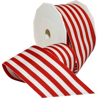 Morex Ribbon 9954020-609 Grosgrain Stripes Ribbon 2 14 af 20 yd R?d