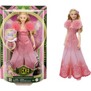 Mattel Wicked Singing Glinda Modedukke – Bevægelig med udseende inspireret af filmen, aftageligt tøj og tilbehør, der synger populære sange