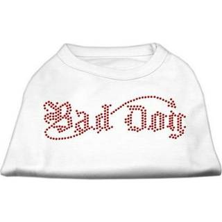 Dålig hund strassskjortor vit l