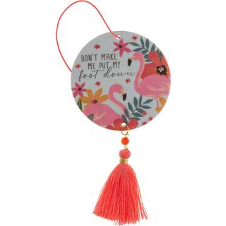 Karma Essential Oil Air Freshener til biler Set med 2 hjem og kontor - farverig dekorativ hængende luftfriskere med kvast flamingo kokosnød dufte