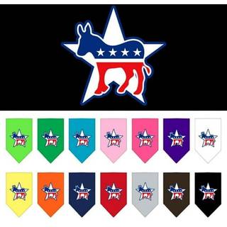 Demokrat skärmtryck bandana svart stort