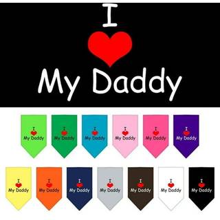 Jag hjärta min pappa skärm tryck bandana smaragd grön liten