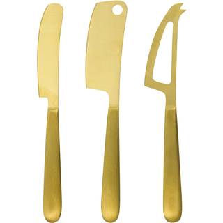 Golden osteknive 3 stk, guld