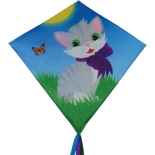 In the Breeze 3278 Kitten 30-tommer Diamantkite - Sød, nem at flyve kite til begyndere, komplet flyvesæt
