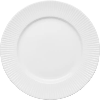 Groovy Porcelæn, Flad tallerken, 19 cm, hvid