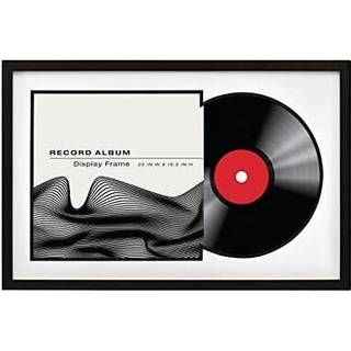 MCS Record Album Frame With Black Bottom Mat Black 16,5 x 25 in