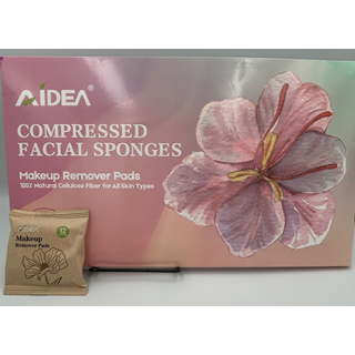 96 -tæller komprimerede ansigtsvampe lyserøde ansigtsvampe til rensning 100% naturlige cellulose kosmetiske spa -svampe til vask af ansigt eksfol