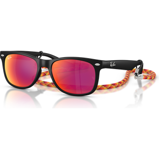 Ray - Ban Børn RJ9052S JUNIOR NEW WAYFARER 70286Q Solbriller Nylon Sort Brun Firkantet Spejlet