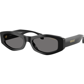 Versace Kvinde VE4487 GB1/81 Solbriller Acetat Sort Grå Geometrisk Polariseret