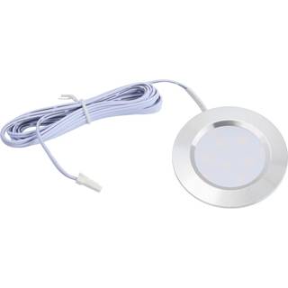 3 stk. LEDlife Reco68 møbelspot - Børstet stål, inkl. strømforsyning - Dæmpbar : Ikke dæmpbar, Kulør : Varm