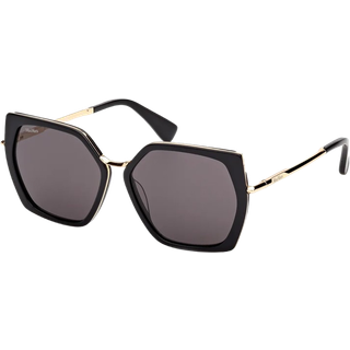 Max Mara Kvinde MM0136 MILLER-5 01A Solbriller Acetat Sort Røg Geometrisk Normal
