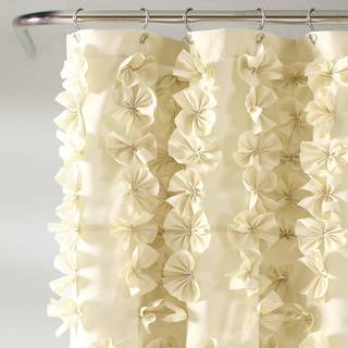 Frodig dekor riley bruser gardin slips tekstureret stof vintage chic bondegård stil badeværelse indretning 0 smørcreme