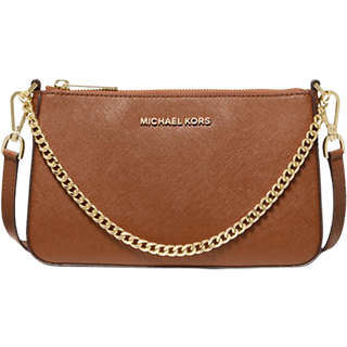 MK Jet Set Medium Saffiano Leather Crossbody Bag - Brown - Michael Kors - ONE SIZE
