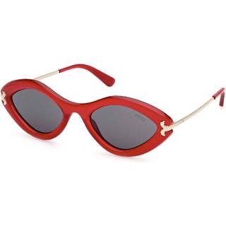 Emilio Pucci Kvinde EP0223 66A Solbriller Acetat Rød Røg Geometrisk Normal