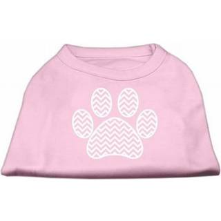 Mirage Pet Products Chevron Paw Screen Print Shirt 2x-Large ljusrosa