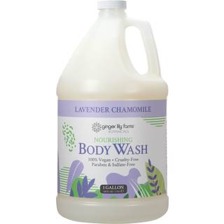 Ingefær Lily Farms Botanicals Nourishing Body Wash 100% Vegan & Cruelty-Free Bad & Shower Gel for Men and Women Lavender Chamomile Duft 1 Gallon