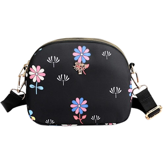 Alsidig Nylon Crossbody Telefon Taske Dragonfly & Flower Style