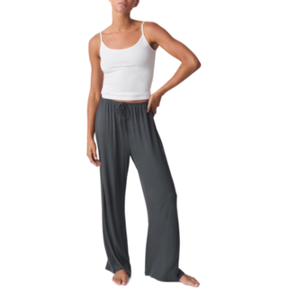Gina Tricot-drawstring wide trousers-Bukser-Grå-S-Dame