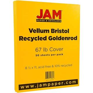 JAM PAPIR Vellum Bristol 65 lb karton - 8,5 x 11 coverstock - 147 gsm - Goldenrod - 50 ark/pakke
