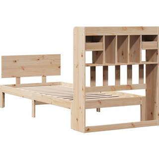 Seng Med Reol Uden Madras Massivt Fyrretræ - Naturfarvet / 75 x 190 cm