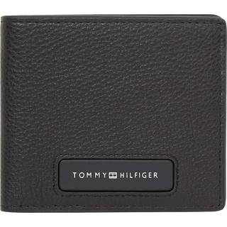 Tommy Hilfiger Tommy Hilfiger Black Leather Monogram Mini Card Wallet