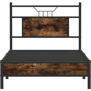 sengeramme 75x190 cm uden madras konstrueret træ røget eg