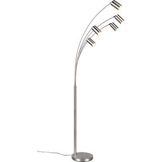 Marley gulvlampe, nikkel, højde 200 cm, 5 lyskilder, metal