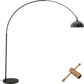 Gulvlampe Arcus, stål, retro-stil, 60W - sort