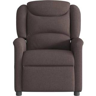 eldrevet lænestol stof mørkebrun