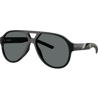 Ferrari Scuderia Unisex FZ6014U 501/81 Solbriller Injiceret Sort Grå Pilot Polariseret