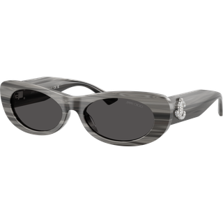 Jimmy Choo Kvinde JC5038BU 506387 Solbriller Acetat Sort Grå Rund Normal