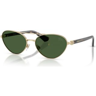 Burberry Kvinde BE3165 110971 Solbriller Metal Guld Grøn Geometrisk Normal