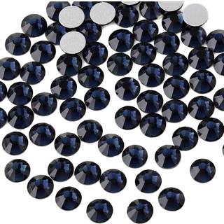 Beadsland Flat Back Crystal Rhinestones Round Gems til neglekunst og håndværkslimfikser Montana (2,9-3,0 mm) SS12/1440pcs