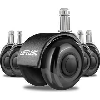 Livslang kontorstol Dual Wheels Replacement Rubber Chair hjul til tr?gulve og t?ppes?t med 5 tunge hjul til stole til at erstatte kontorstolem?tt