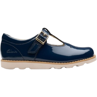 Clarks Clarks Blue Multi Fit Patent Crown Print Kids Shoes