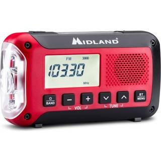 Midland ER250BT nødradio med lommelygte rød