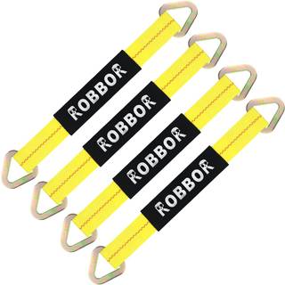 Akselstropper 10000 lbs Break Strength 3335 lbs Arbejdsbelastning Gul bilaksel bind stropper til fastg?relse af biltransporttransport Truck 4x4 o