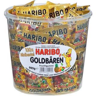 Haribo Vingummibamser små poser i plastbøtte 980 g.
