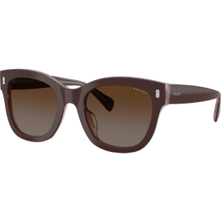 Ralph Lauren Kvinde RA5301U 6055T5 Solbriller Acetat Brun Brun Rund Polariseret