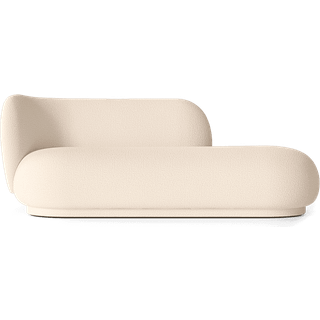 Ferm Living Rico Wool Boucle Divan Venstre Offwhite - Hjørnesofaer & Divansofaer Uld Bouclé Off-White - 1104265201