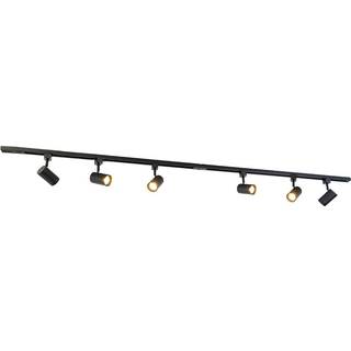 Modernt skinnesystem med 6 sorte spotlights 1-faset 200 cm - Iconic Jeana
