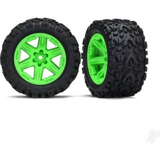 Traxxas TRX6773G Tires & Wheels Talon Extreme/RXT Green 2.8" 4WD TSM (2)