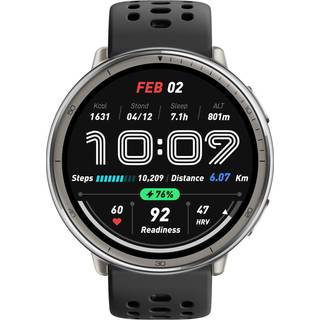 Amazfit Active 2 Round 44mm - Black Sport Silicone