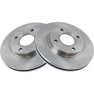 TRQ frontbremsningsrotorer Set udluftet kompatible med 2000-2004 Ford Focus