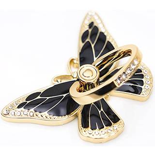 Doflyesky mobiltelefon ringholder sommerfugl finger kickstand telefon ring greb indehaver kompatibel med iPhone 13/12/mini/pro/pro max og android