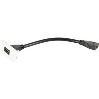 Standard HDMI vægdåse - 1 x HDMI hun - Hvid