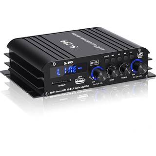 NÖRDIC Bluetooth 5.0 stereo 2.1 forstærker 4X40W + 50W RMS forstærker 2 højttalere og subwoofer med USB og SD media player input
