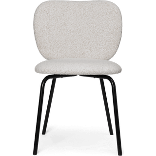 Rico Chair - Black - Soft Bouclé - Off-White/Sand